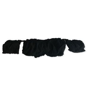 Hollister swim black off shoulder ruffle bathing suit top